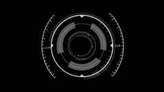 胡德圆用户接口黑色的背景目标搜索扫描全息元素主题数字科幻圆形全息图技术插图呈现
