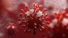 超级特写镜头冠状病毒科维德人类肺身体背景科学微生物学概念红色的电晕病毒爆发疫情医疗健康病毒学感染研究插图