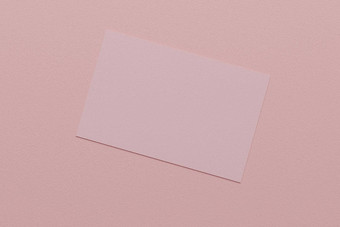 粉红色的柔和的业务卡纸模型模板空白空间封面插入公司标志个人身份纸板背景现代静止的概念插图渲染