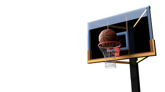 篮球希望白色孤立的背景体育运动有竞争力的游戏概念插图