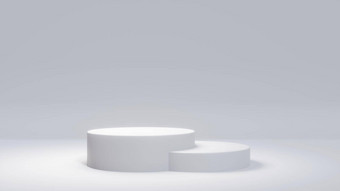 白色产品站白色背景摘要最小的几何概念工作室讲台上平台主题展览业务市场营销演讲阶段插图呈现图形设计