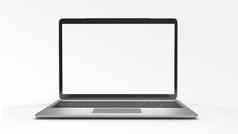 移动PC模型白色背景业务在线技术对象概念空屏幕插入广告插图呈现