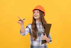 快乐劳动力一天未来职业生涯青少年女孩头盔使笔记构建器孩子写文件夹