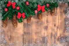 装饰木背景圣诞节树分支机构