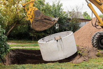 挖掘机桶降低坑钢电缆混凝土下水道环建设修复下水道首页
