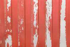 红色的去皮油漆摘要模式白色金属栅栏表面纹理背景