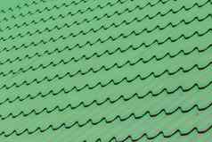 绿色瓷砖瓷砖屋顶表面房子模式纹理背景