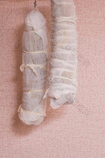 猪肉腰部波伦德维茨包装纱布挂干燥