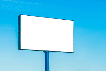 模拟空白大广告牌蓝色的天空背景