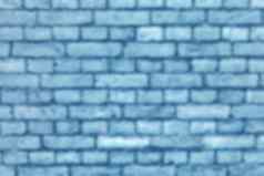 模糊光蓝色的城市外观砖墙纹理背景
