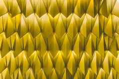 黄色的几何摘要纹理金属模式对称的建筑背景