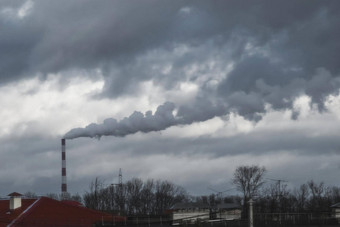 环境污染环境问题烟烟囱植物热权力植物黑暗灰色天空