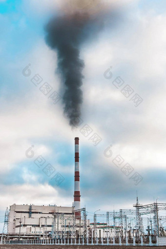环境问题环境污染烟管热权力植物蓝色的天空