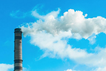 环境污染环境问题烟烟囱工业植物热权力植物多云的天空