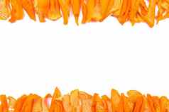 干橙色皮孤立的白色背景复制空间模拟