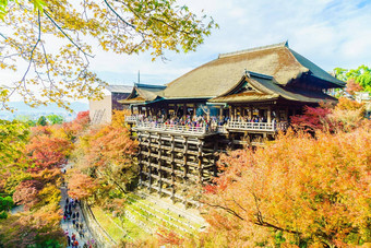 美丽的体系结构清水寺庙《京都议定书》日本