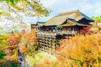 美丽的体系结构清水寺庙《京都议定书》日本