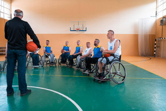 选择器解释战术篮球球员轮椅球员坐轮椅听选择器