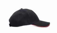 黑暗棒球帽红色的遮阳板