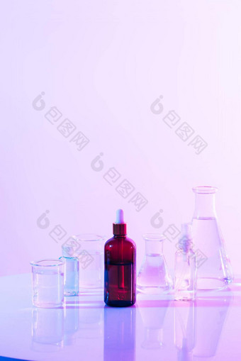 复古的棕色（的）瓶瓶科学<strong>实验室</strong>背景