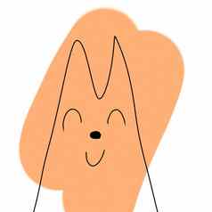 简单的卡通快乐狐狸松鼠白色背景