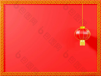 快乐中国人一年中国人灯笼金灯笼框架模式