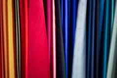 色彩斑斓的织物时尚纺织材料纹理行业