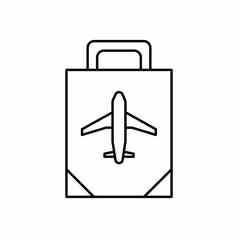 责任免费的袋购物行图标元素机场旅行插图图标迹象符号网络标志移动应用程序