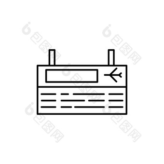 时间日期时间表飞行行图标元素机场旅行插图图标迹象符号网络标志移动应用程序