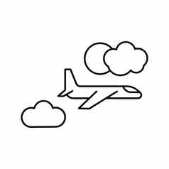 旅行飞行飞机行图标元素机场旅行插图图标迹象符号网络标志移动应用程序