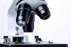 科学显微镜镜头关闭实验室设备