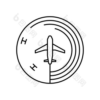 雷达安全旅行行图标元素机场旅行插图图标迹象符号网络标志移动应用程序