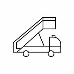 登机楼梯卡车楼梯行图标元素机场旅行插图图标迹象符号网络标志移动应用程序