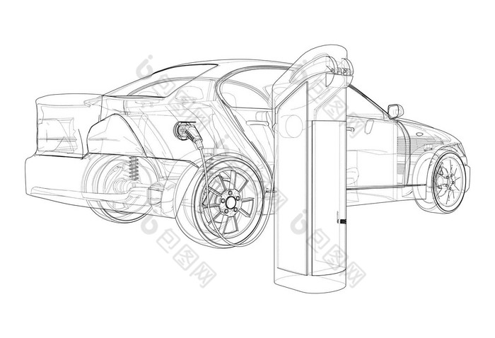 电车辆充电站草图