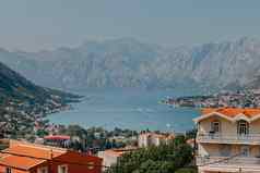 湾肮脏的亚得里亚海海黑山共和国美丽的视图自然景观海岸肮脏的风景优美的夏天度假胜地景观夏天休息假期