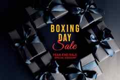 拳击一天出售黑色的礼物盒子在线购物
