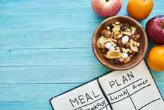 水果谷物餐计划记事本健身健康
