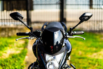 细节黑色的摩托车本田大黄蜂摩托车细节照片布加<strong>勒</strong>斯特罗马尼亚