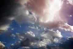 阳光明媚的多云的天空照片背景天空背景自然照片集合