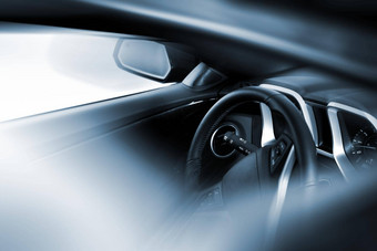 车开车主题现代车驾驶舱照片天窗很酷的蓝色的开车主题运输摄影集合