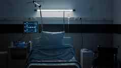 医院床上临床病房现代地板上