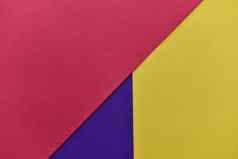摘要几何纸背景紫罗兰色的黄色的红色的时尚的颜色背景邀请卡问候卡网络设计有创意的复制空间平躺