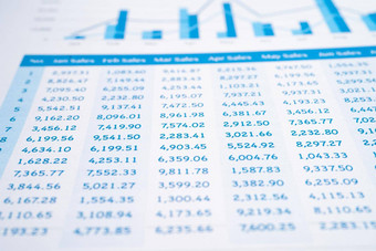 电子表格表格纸金融发展银行账户统计数据投资分析研究数据经济交易办公室报告业务公司概念