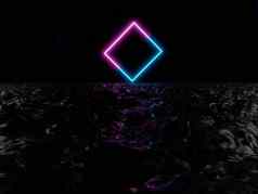 渲染摘要背景宇宙景观广场门户网站粉红色的蓝色的霓虹灯光虚拟现实能源源发光的四黑暗空间紫外线光谱激光框架