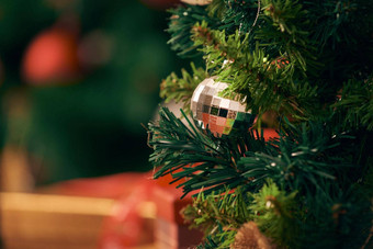 装修圣诞节树明亮的背景
