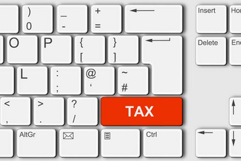 税概念电脑键盘插图