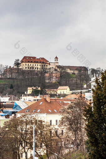 布尔诺捷克共和国<strong>哥特</strong>体系结构视图小镇