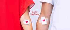 血捐助者绷带给血血捐赠保存生活世界血捐赠一天概念