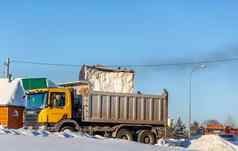 清洁清洁道路城市雪冬天