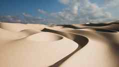 沙丘桑迪沙漠热天气自然景观渲染